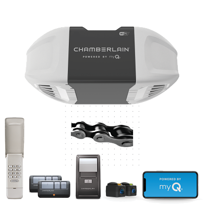 Quiet Wi-Fi Garage Door Opener With Wireless Keypad