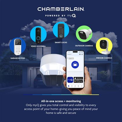 1/2 HP Chain Drive Opener with Battery Backup and myQ Connectivity